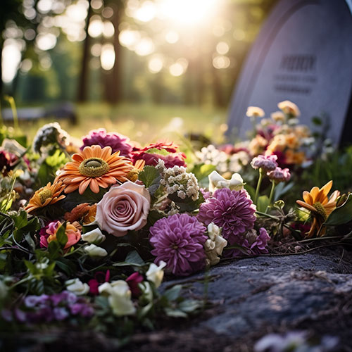Blumen für das Grab